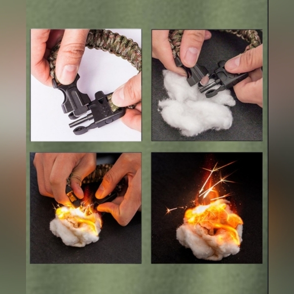 BRAND NEW SWISS ARMY 6 IN 1 PARACORD SURVIVAL/TACTICAL WRIST WATCH - Picture 9 of 10